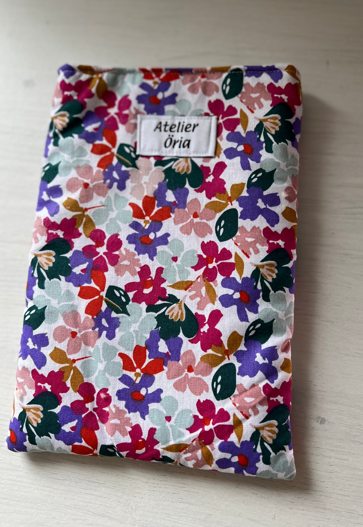 Pochette protège-liseuse fleur
